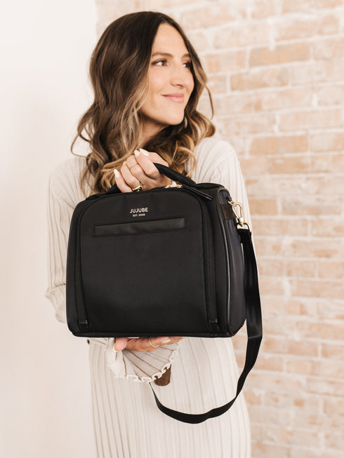 insulated-bottle-bag-black jujube bags at sophiasstyle.com